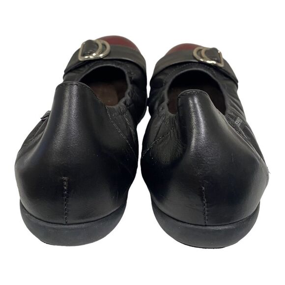 Mephisto Amelia Women's Black Burgundy Cap To Ballet Flats 7.5 - Picture 5 of 6